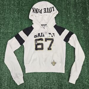 Women’s Victoria Secret Love Pink New Orleans Saints 5th & Ocean S Hoodie NWT